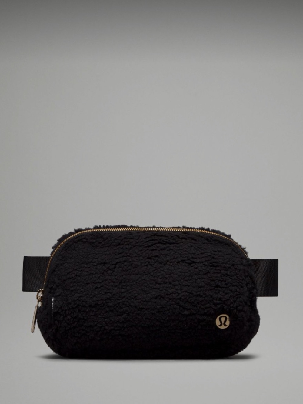 lululemon Everywhere Fleece Belt Bag 1L Black Sherpa Gold